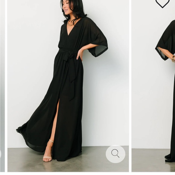 Baltic Born- Black Kia Kimono Maxi Dress - Picture 3 of 11